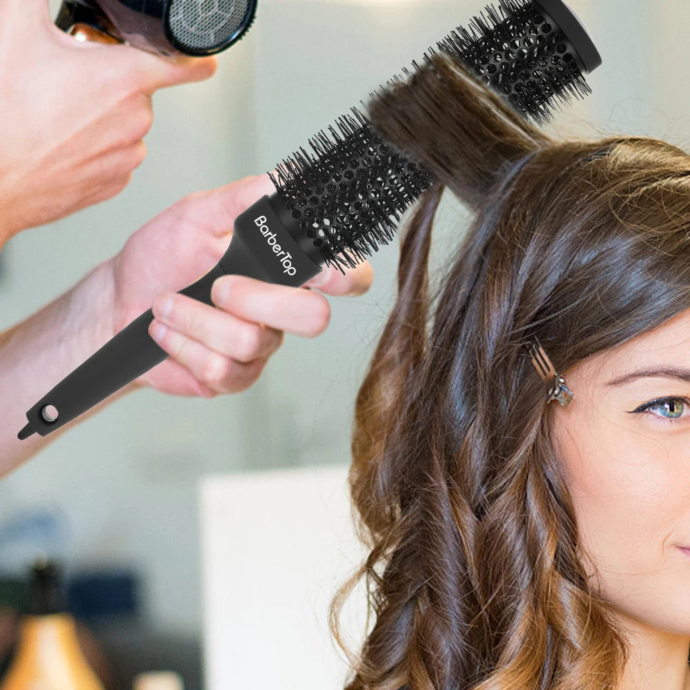 Extra Long Hair Rolling Brush 35cm - Professional Styling Tool for Blowout, Volumizing Hair Roller, Heat Resistant Salon Use