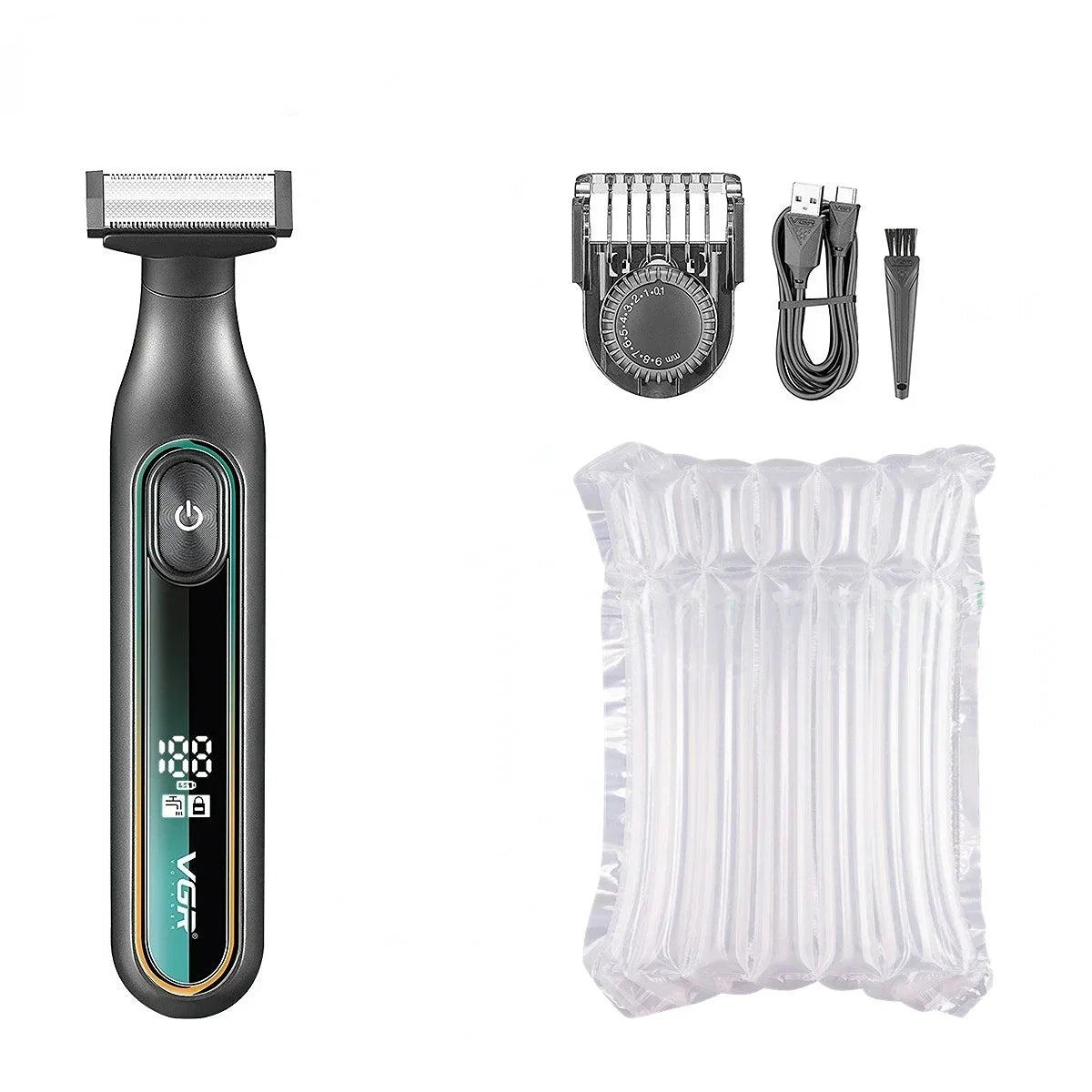 VGR Shaver Professional Razor Portable Hair Trimmer Adjustable Beard Trimmer IPX6 Razor Electric Shaving Machine for Men V-360