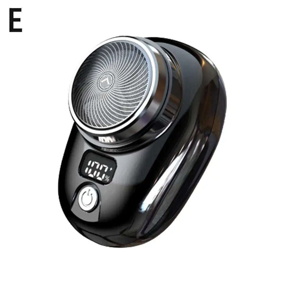 Mini Electric Razor Shaver for Men Vehicle Mounted Shave with Digital Display Cordless Travel Pocket Shaver Face Beard Trimmer