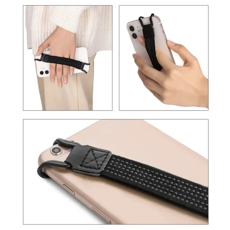 Mobile Phone Holder Wrist Band  Anti-drop Phone Strap Band Holder One-handed Operate Finger Grip Stretchable Bracket Tablet