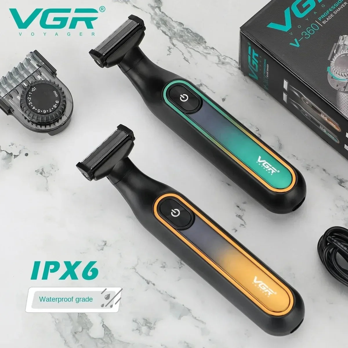 VGR Shaver Professional Razor Portable Hair Trimmer Adjustable Beard Trimmer IPX6 Razor Electric Shaving Machine for Men V-360