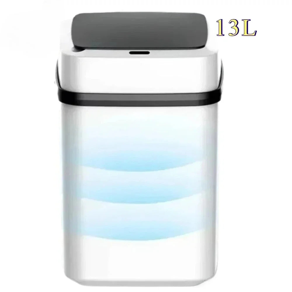 Smart Sensor 13L Trash Can 2025 - Touch-Activated Automatic Lid Bathroom Kitchen Toilet, Waterproof Waste Organizer