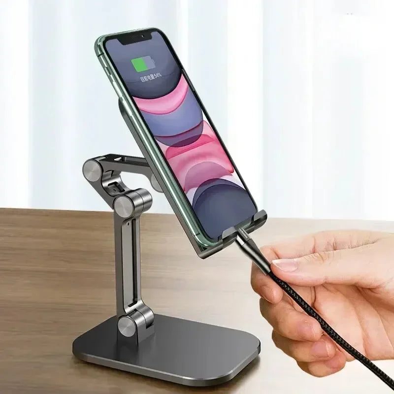 Настольная подставка для мобильного телефона iPhone, iPad, Xiaomi, регулируемая, складная, универсальная, для использования на столе.