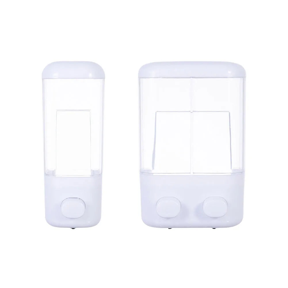 500ML Wall Mounted Shampoo Soap Dispenser Bathroom Non-punching Manual Press Soap Liquid Dispenser Touchless Disinfectant Bottle