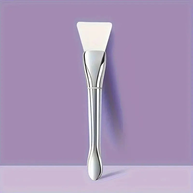 1/4 PCS Silicone Facial Mask Brush Soft Head with Scraper Integrated Dual-use Mud Film Brush DIY Film Adjusting Beauty Tools