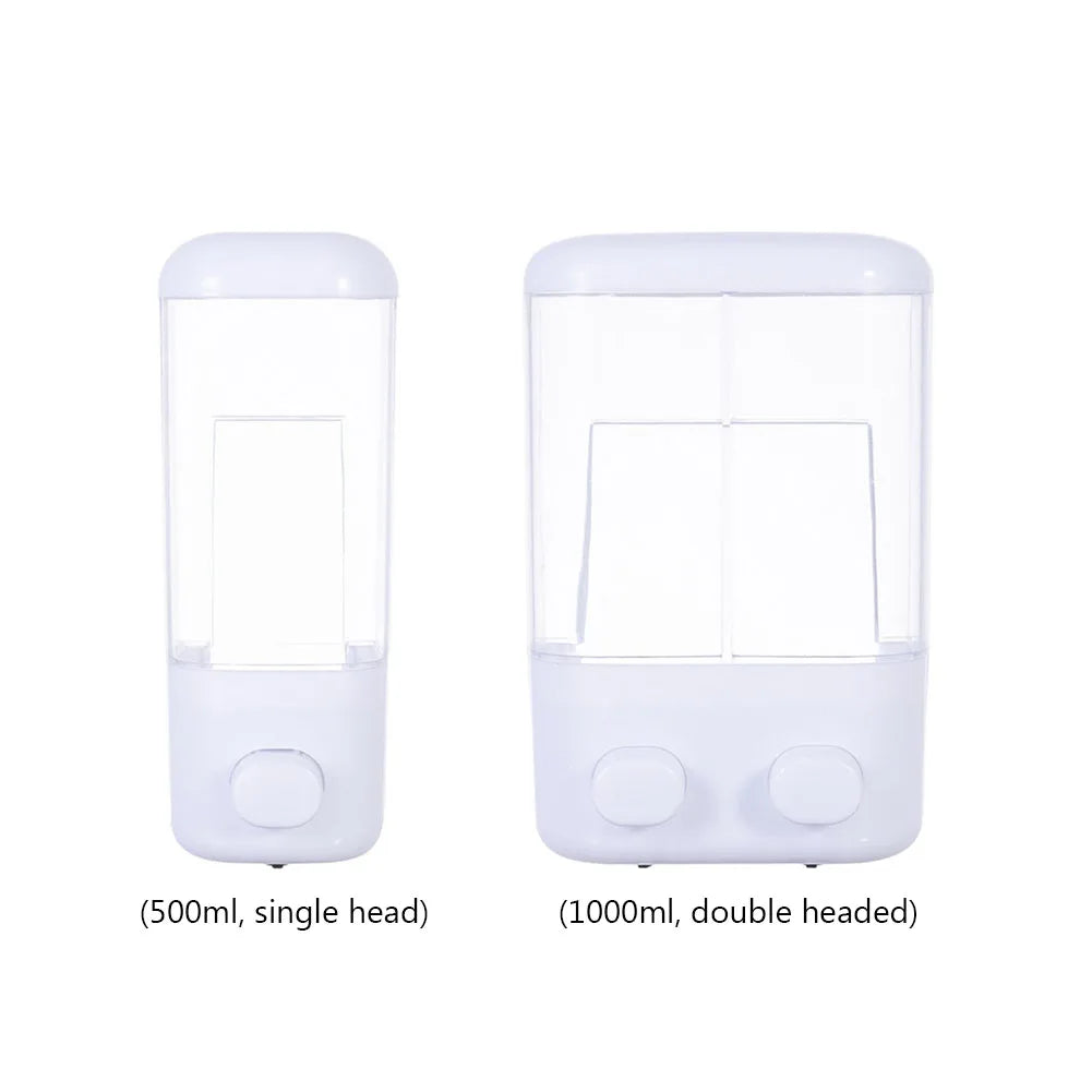 500ML Wall Mounted Shampoo Soap Dispenser Bathroom Non-punching Manual Press Soap Liquid Dispenser Touchless Disinfectant Bottle