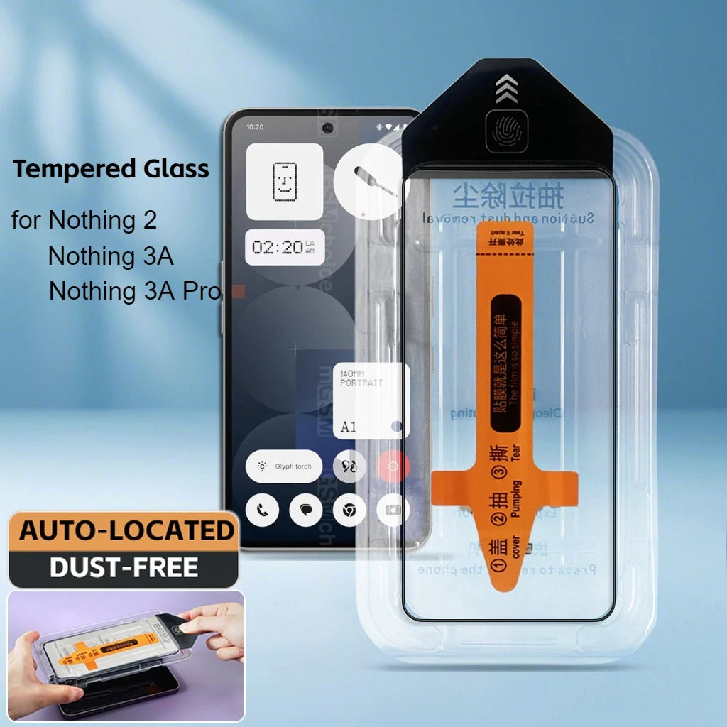 2 Pack Screen Protector for Nothing Phone 3A Pro 3A 2 Glass Full Cover 9H Tempered Glass With Dust Free Install Tool