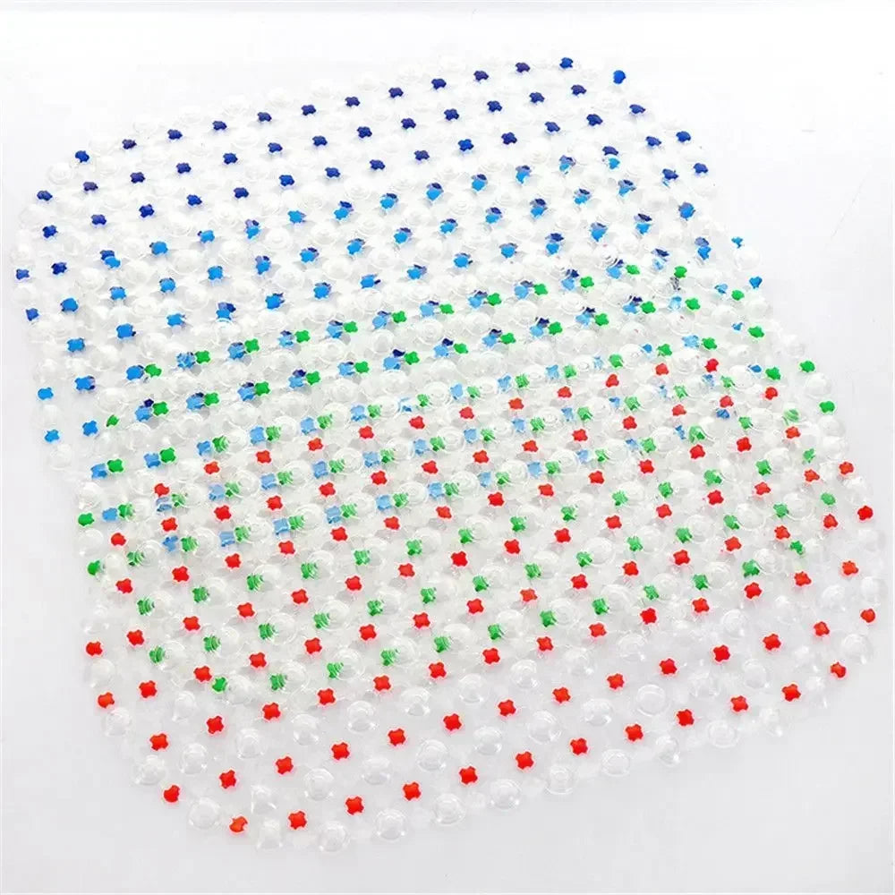 New Non-slip PVC Anti-skid Bath Mats Soft Shower Mat Massage Mat with Suction Cup Non-slip Bathtu Bath Mat Bathroom Accessories