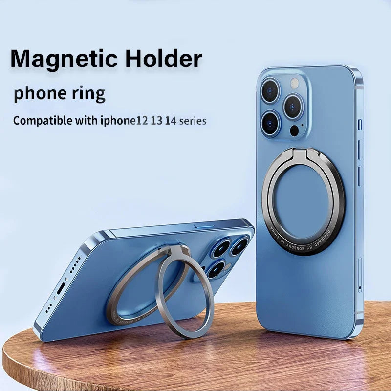 حامل هاتف مغناطيسي جديد لعام 2025، متوافق مع ملحقات MagSafe، حامل حلقي قابل للتعديل لدعم حافظة مغناطيسية لهاتف iPhone