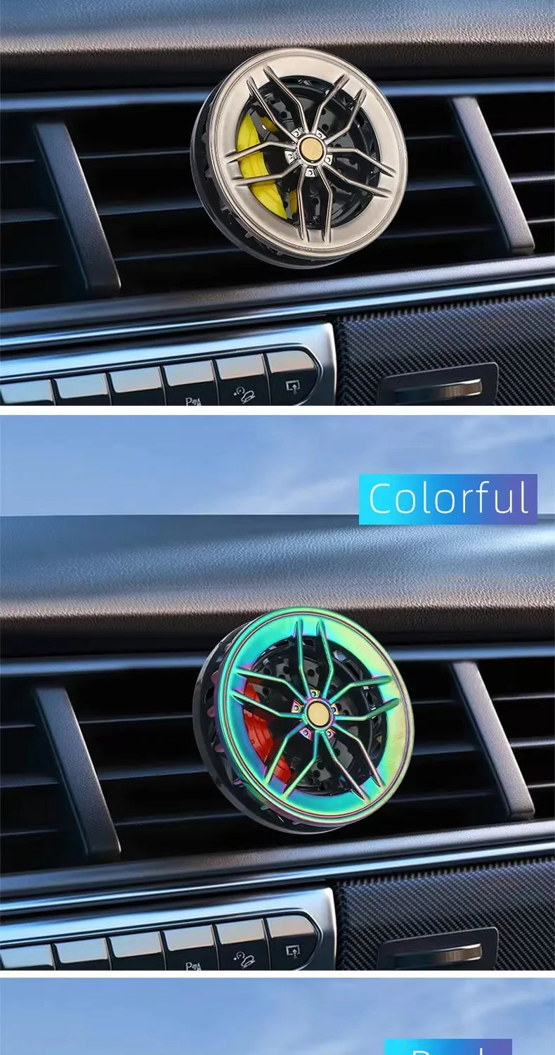 Rotatable Car Air Freshener Clip Auto Wheel Hub & Air Vent Fragrance Tire Fragrance Clips Decorative Car Accessories