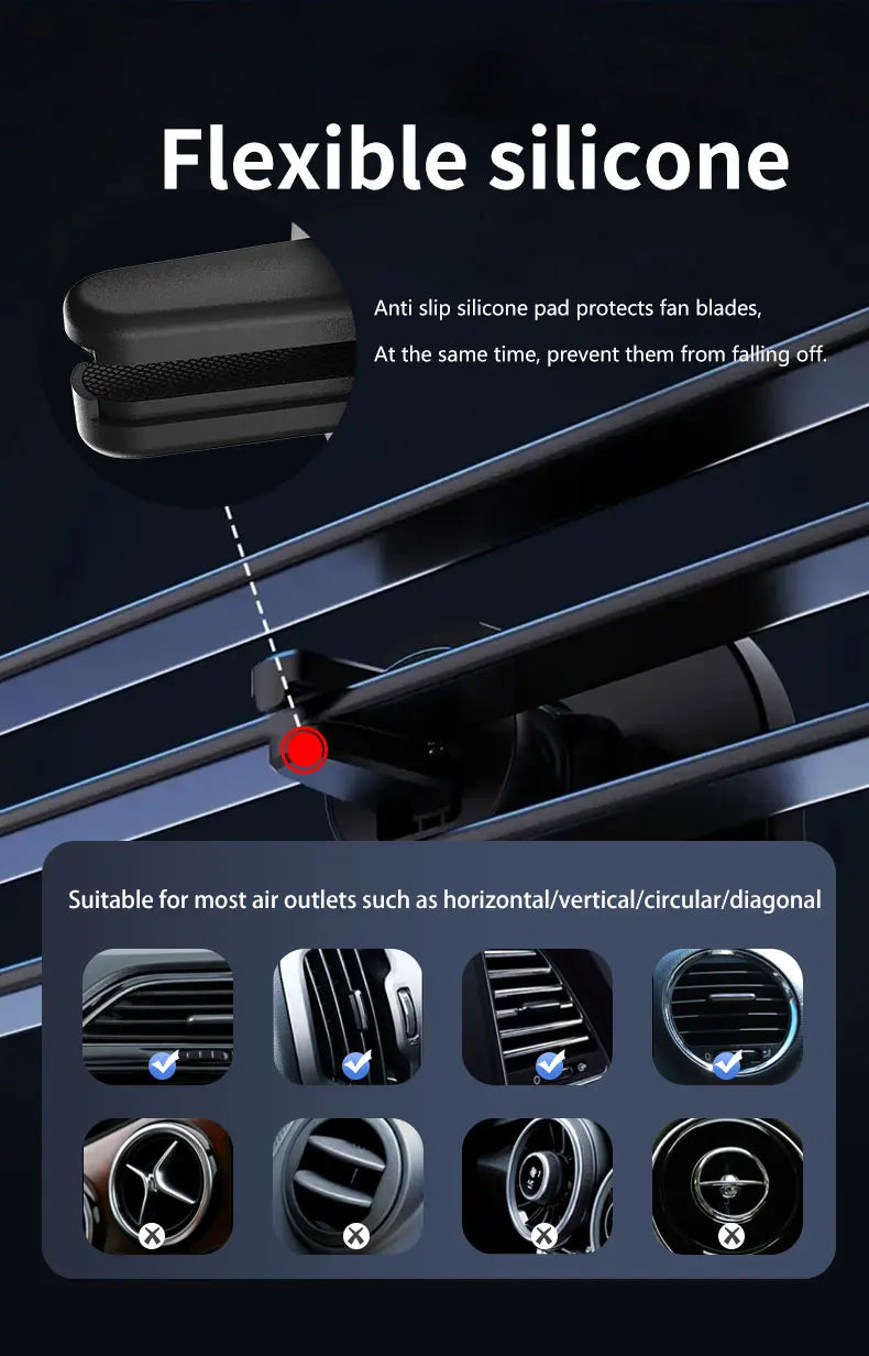 HOMEFISH Magnetic Car Wireless Charger Stand Mobile Phone Chargers Holder For Phone Pad  Watch Earphones Fast Charging Station