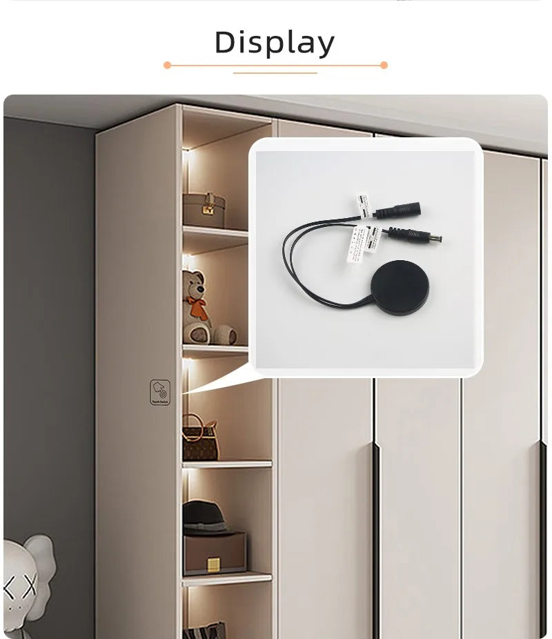 Hidden touch sensor DC12V/24V LED light touch dimmer switch for wooden furniture