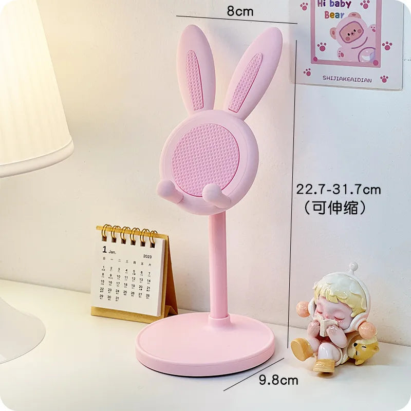 The Cute Rabbit Mobile Phone Stand Desktop Can Lift and Adjust the Desktop Phone Accessories Phone Stand Phone Grip