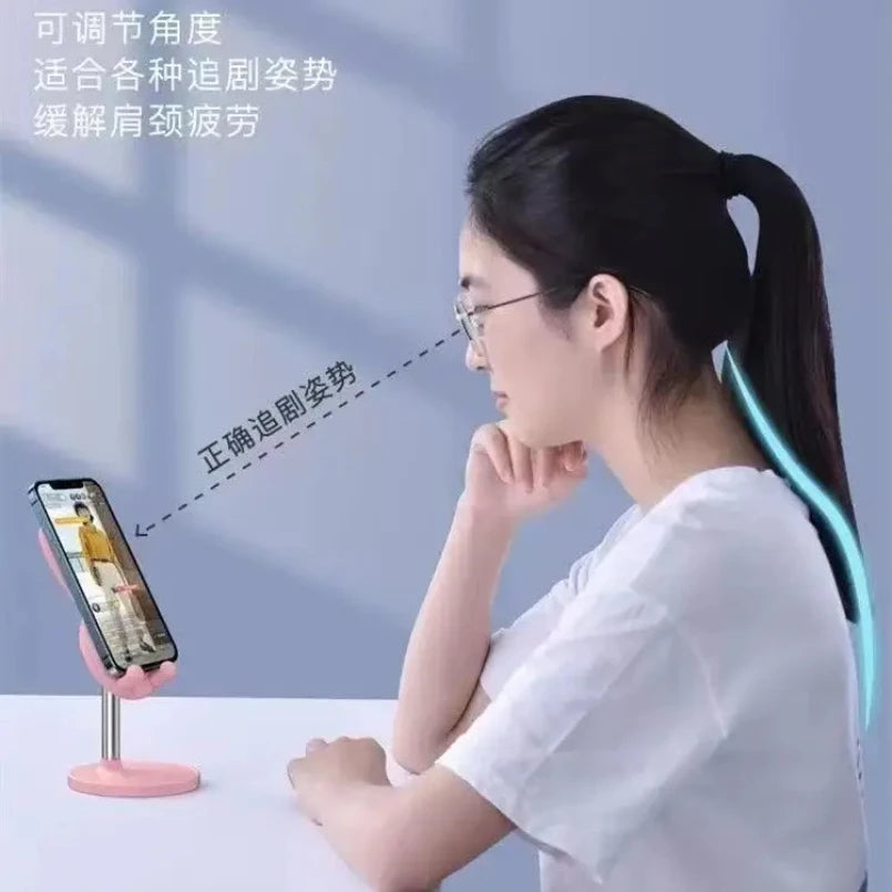 The Cute Rabbit Mobile Phone Stand Desktop Can Lift and Adjust the Desktop Phone Accessories Phone Stand Phone Grip