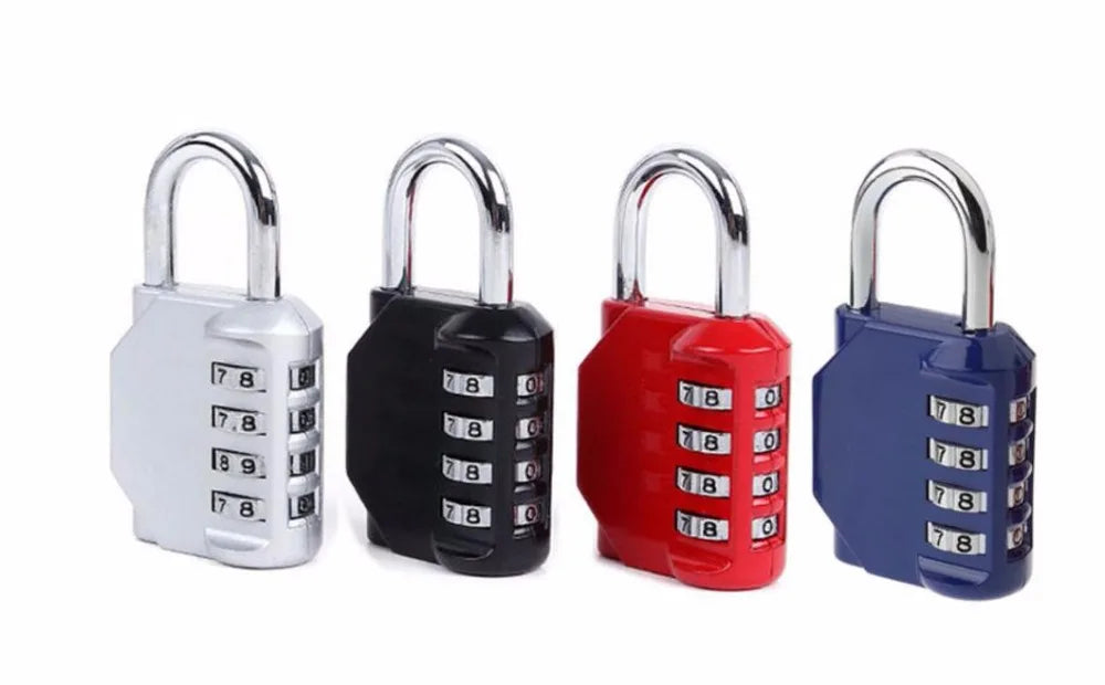 Travel Padlock Anti-theft Backpack Small Padlock Resettable 3/4 Digit Combination Suitcase Password Code Lock Luggage Padlock