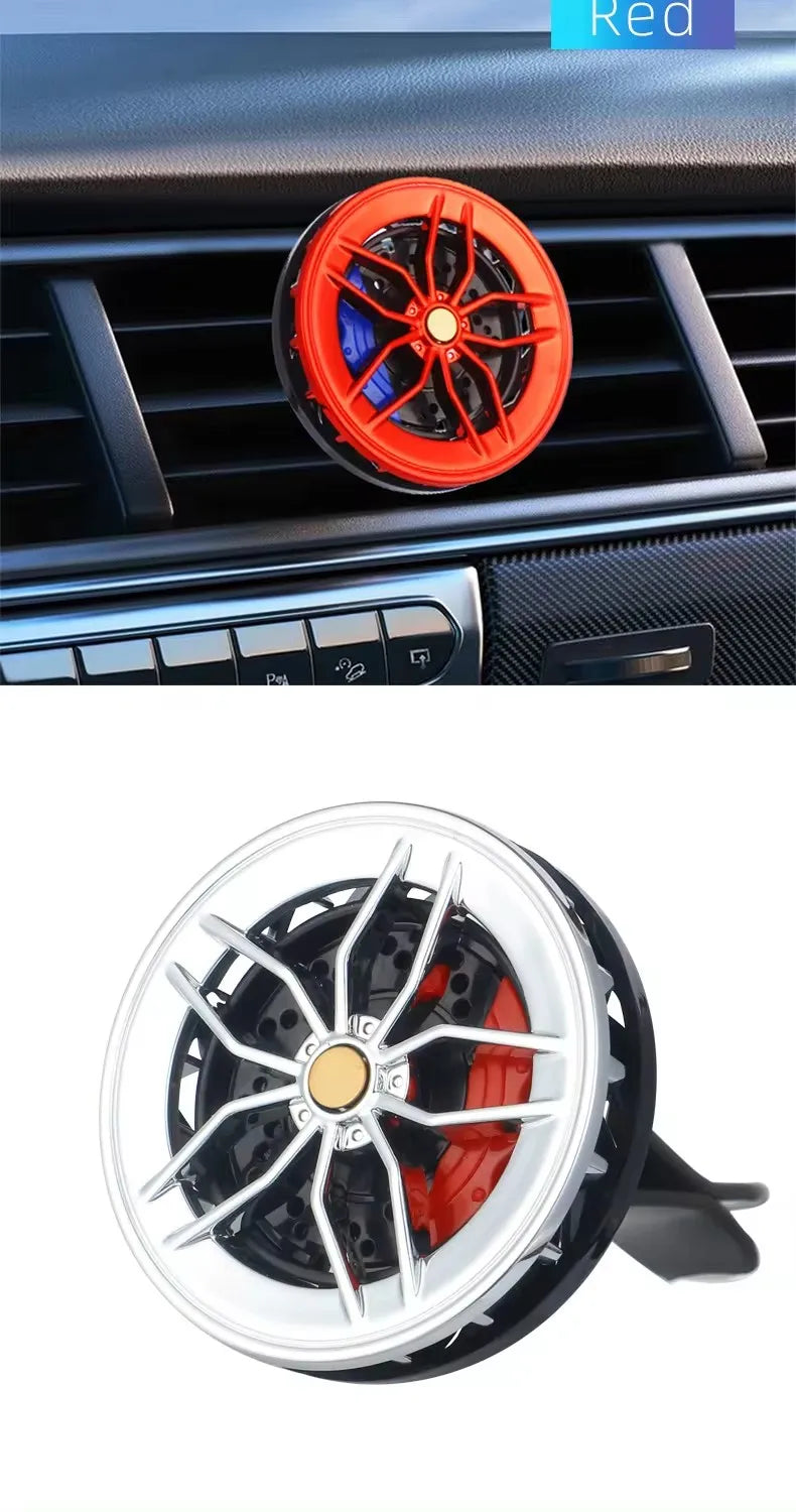 Rotatable Car Air Freshener Clip Auto Wheel Hub & Air Vent Fragrance Tire Fragrance Clips Decorative Car Accessories