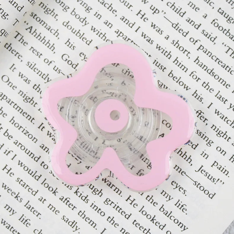 Cute Floral Phone Grip Tok Flower Cellphone Stand Holder for iPhone 15 14 Mobile Bracket Foldable Expanding Kickstand