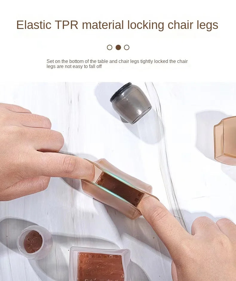 16/8/4Pcs Silicone Non-Slip Legs Pads Thick-soled Furniture Sofa Anti-noise Feet Cover Wood Floor From Scratches Protectors Mat