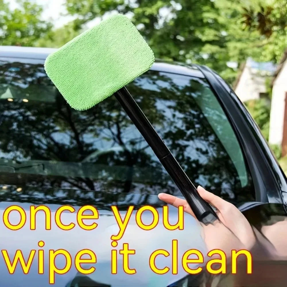 Car Front Windshield Cleaning Brush Interior Dust Removal Window Scraping Towel Sponge And Scratch Free Cleaning Tool Set