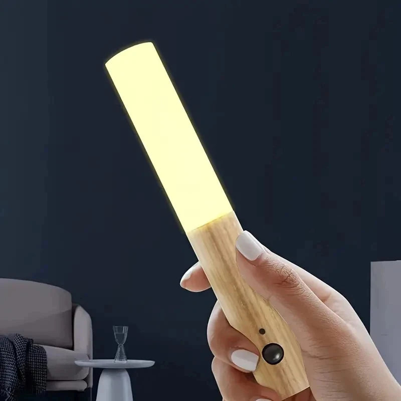 LED Night Light Intelligent Human Body Induction Lamp USB Charging Smart Motion Sensor Wall Lamp Household Toilet Wall Induction