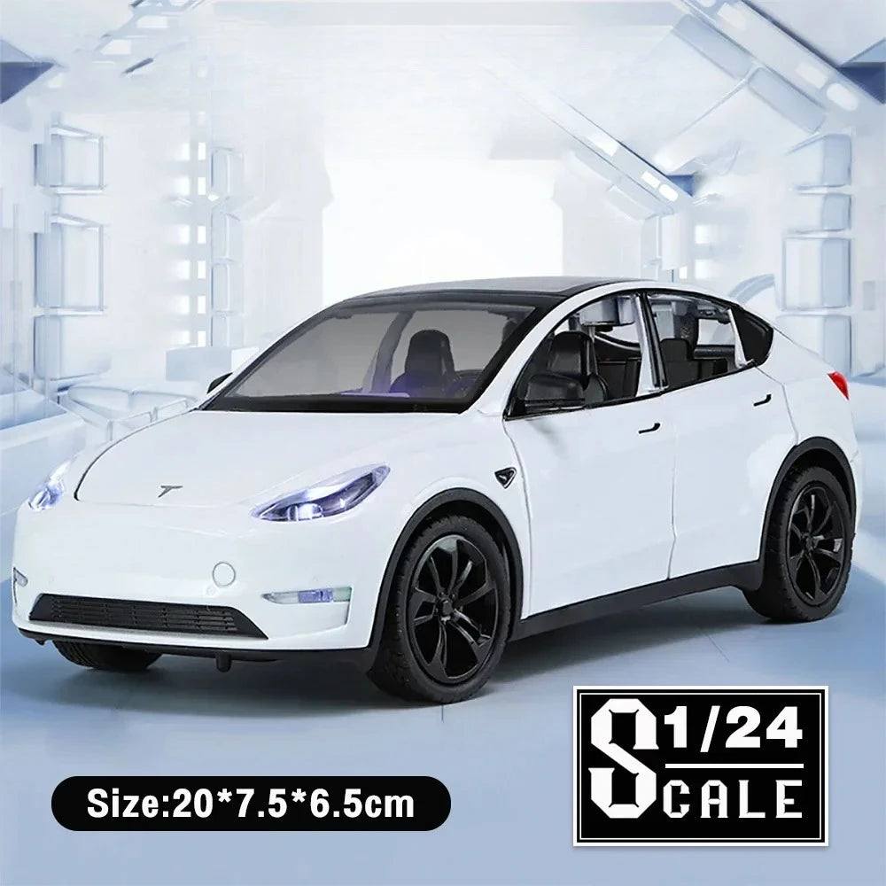 Metal Cars Toys Scale 1/24 Y Diecast Alloy Car For Boys Children Kids Toy Vehicles Sound And Light Pull Back