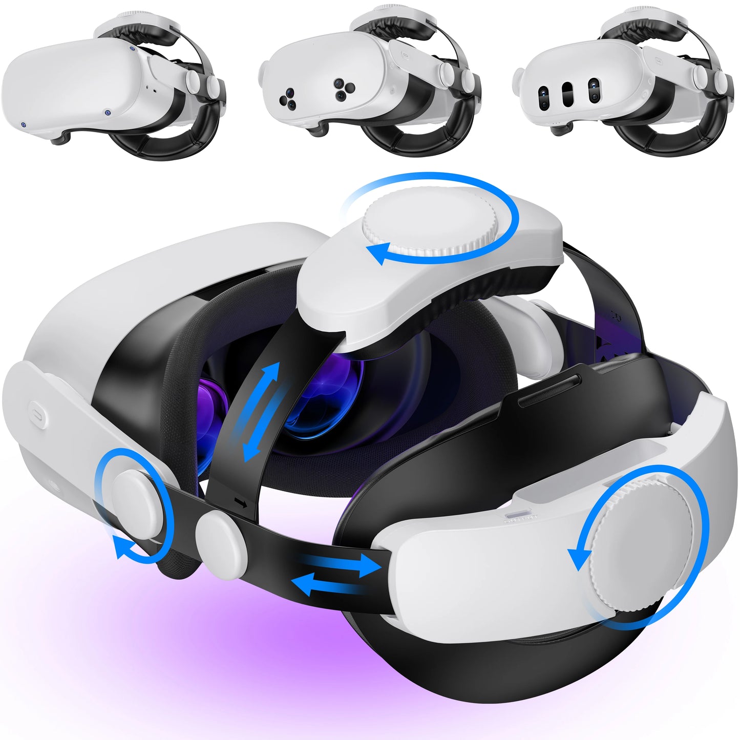 BEBONCOOL Adjustable Head Strap for Meta Quest 3S/Quest 3/Quest 2 Headstrap for VR Headset Accessories Enhanced Support