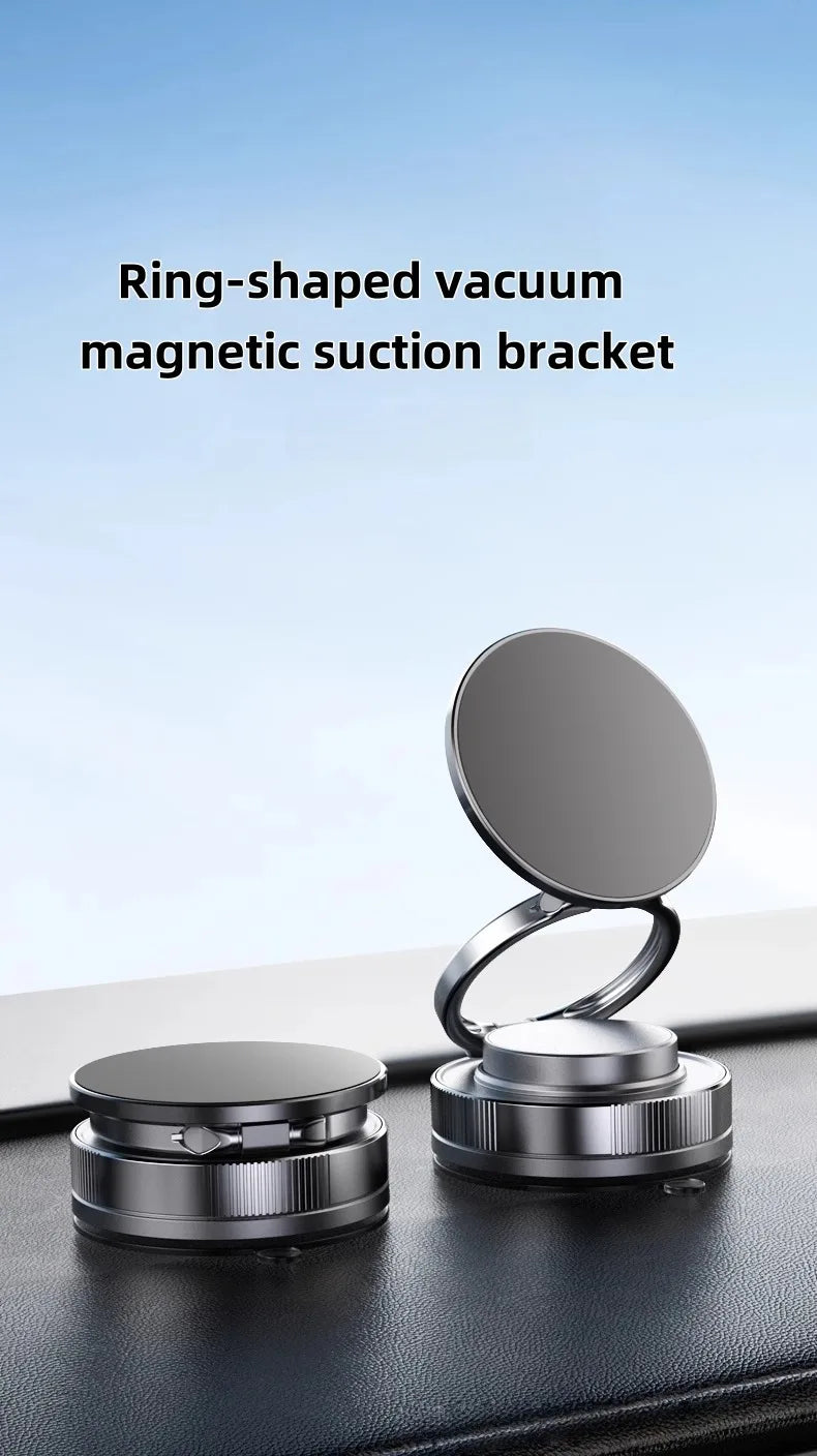 Car Mount Vacuum Magnetic Phone Holder 360° Adjustable Foldable Strong Suction Stand for GPS Phone Auto Dashboard Phone Support