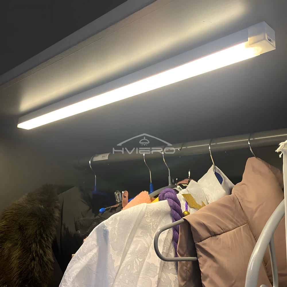Wireless Motion Sensor Led Lamp Usb Rechargeable Night Light Kitchen Wardrobe Closet Living Decorative Lighting Smart Touch Bulb