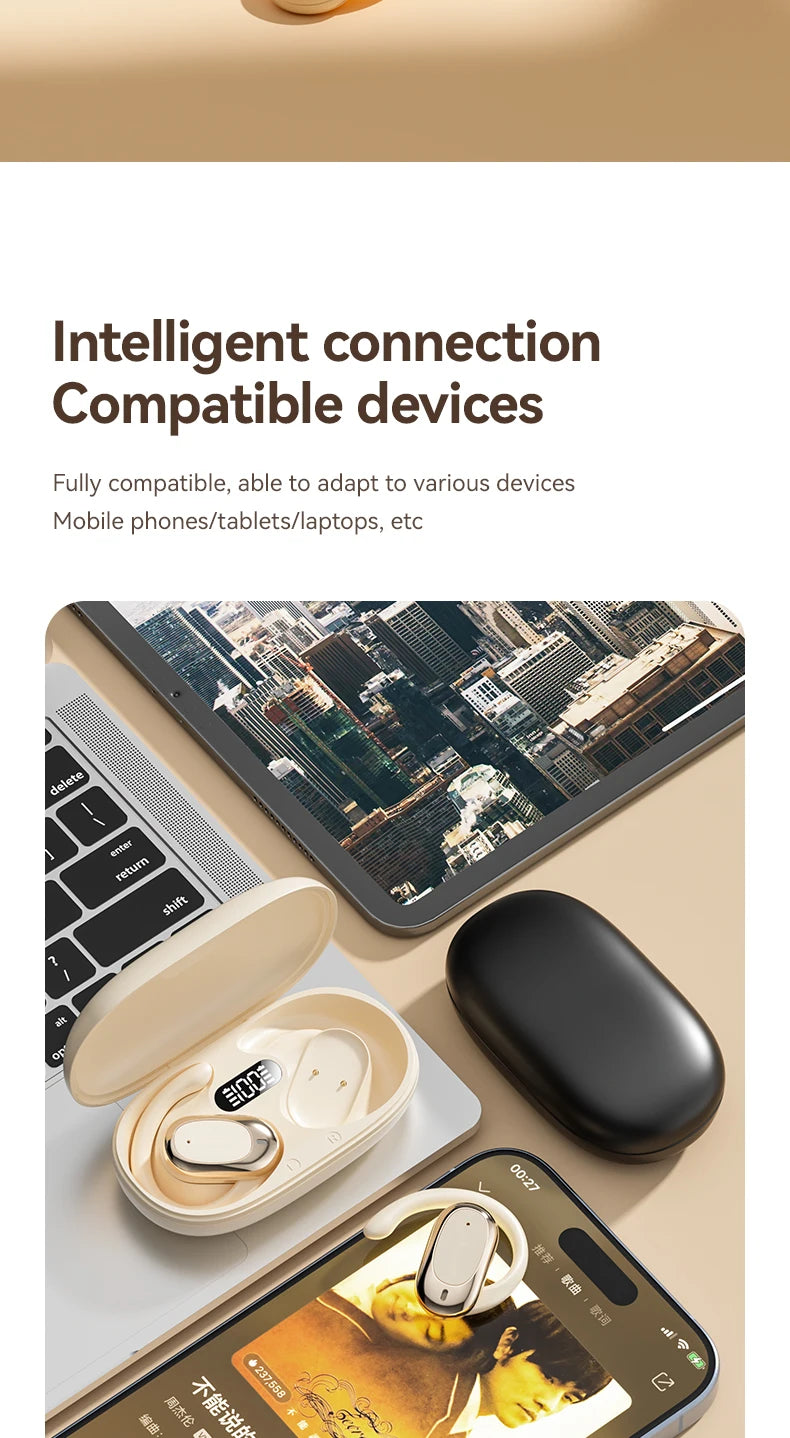 OWS earbuds True wireless headphones Bluetooth 5.49 low latency gaming and sports headphones High-fidelity stereo noise-cancelli
