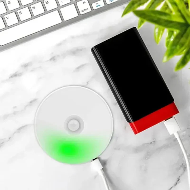 LED Motion Sensor Night Light USB Rechargeable Night Lamp For Kitchen Cabinet Wardrobe Lamp Staircase Wireless LED Closet Light