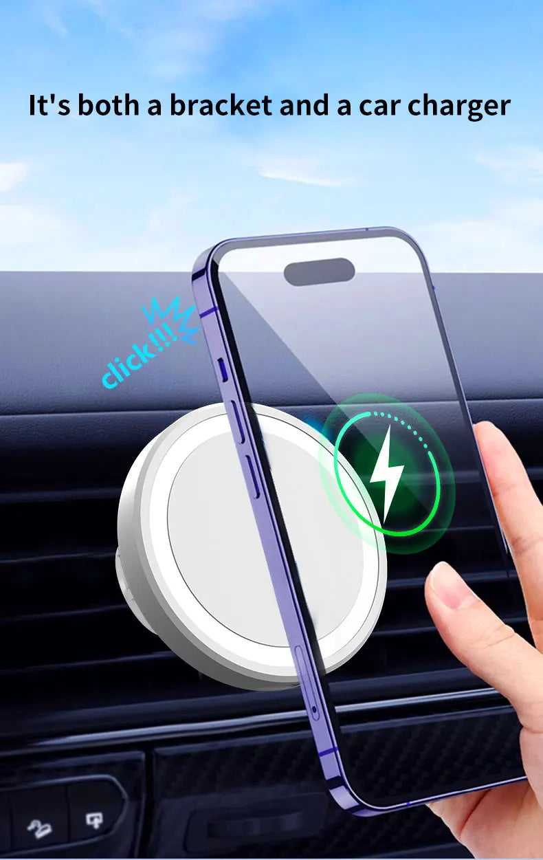 HOMEFISH Magnetic Car Wireless Charger Stand Mobile Phone Chargers Holder For Phone Pad  Watch Earphones Fast Charging Station