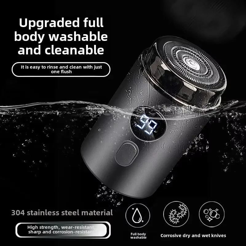 Men Electric Mini Shaver Rechargeable Type-c Charging Car Portable Led Digital Display Wet & Dry Shaver Men Women Home Razor