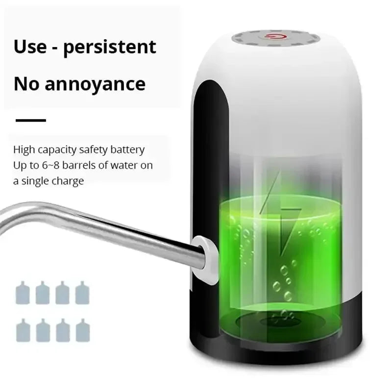 USB Water Dispenser Waterer Drink Items Automatic Manual Pump Rechargeable Electric Kitchen. Bottle Dispensing Drinkware Carboy