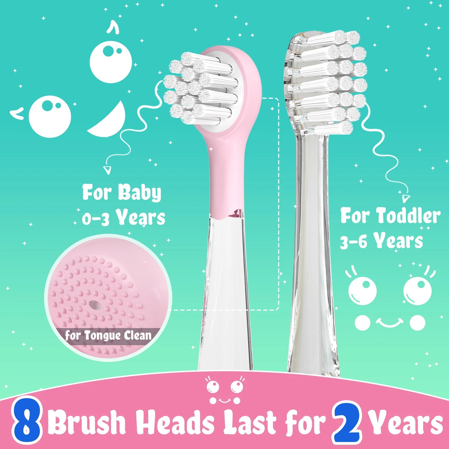 Seago Kids Electric Toothbrush Sonic Child Dolphin Colorful Observing LED 2 mins Smart Timer IPX7  Waterproof Teeth Cleaning
