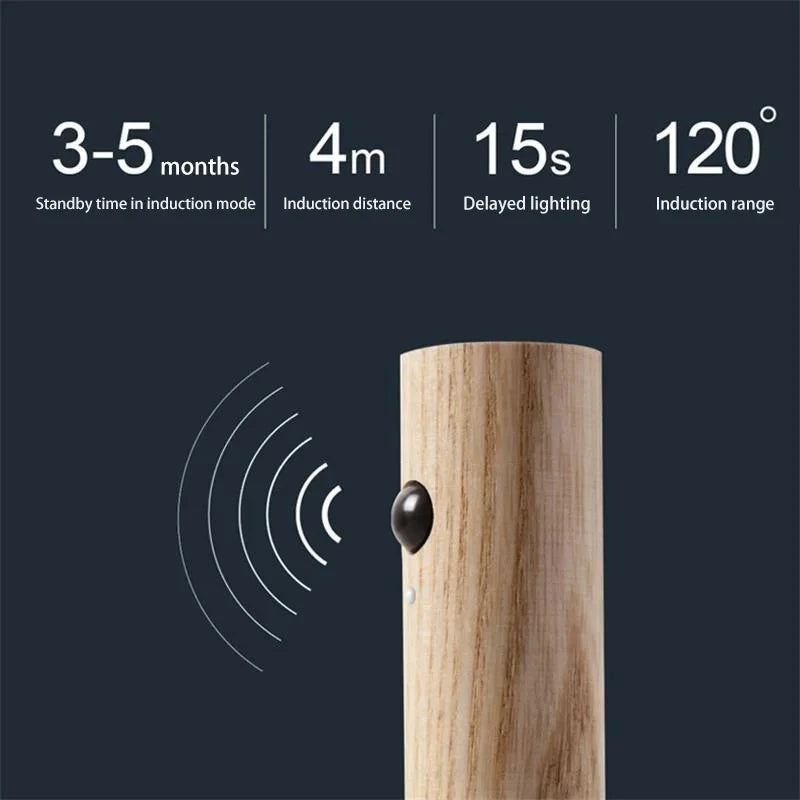 LED Night Light Intelligent Human Body Induction Lamp USB Charging Smart Motion Sensor Wall Lamp Household Toilet Wall Induction