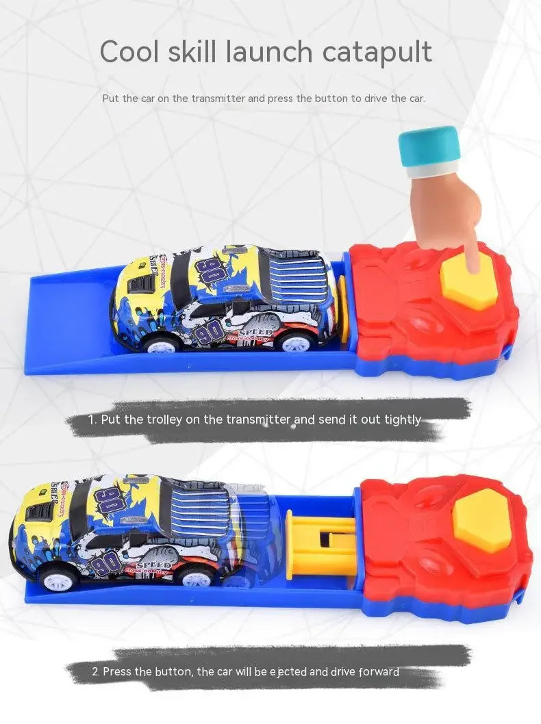 New Children Stunt Car Model Alloy Body Pull Ejection Jumping Mini Cars Simulation Diecast Vehicle Collectible Toy For Kids Gift