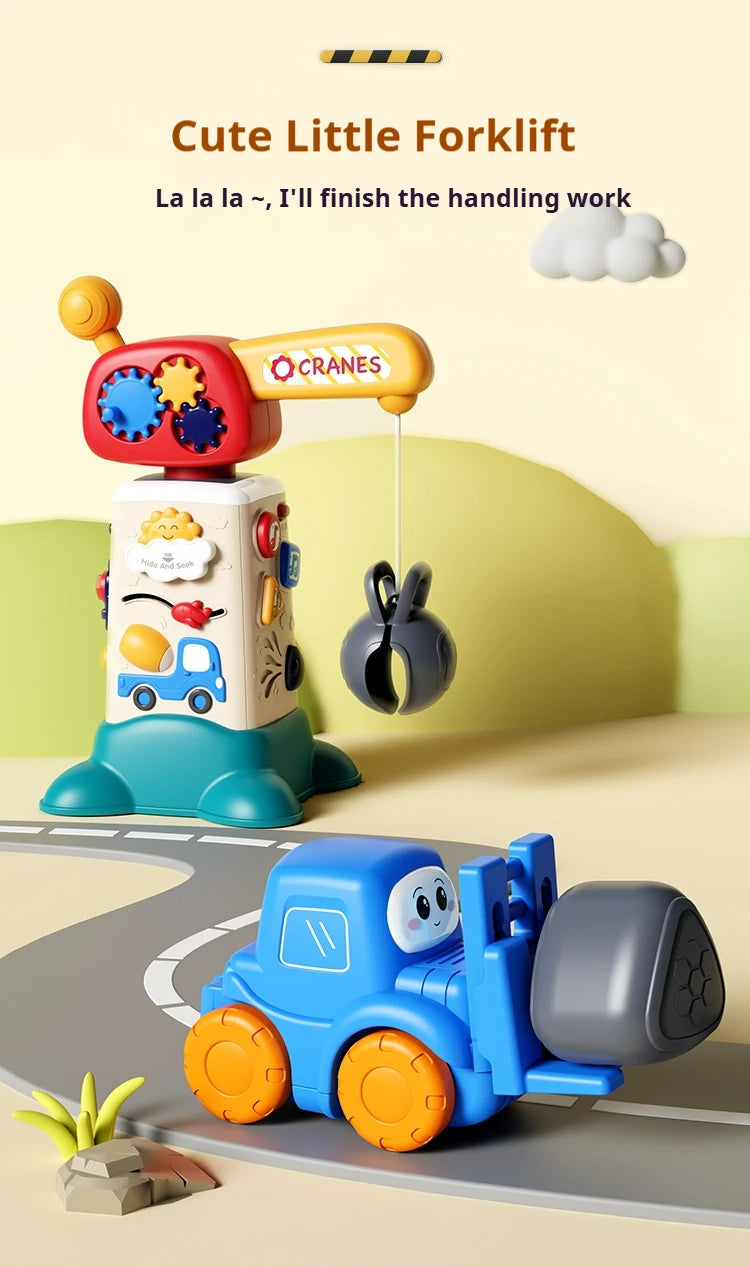 Children Electric Track Train Toy Steam Rail Car with Light&Music Mini Engineering Car Set Kids Puzzle Boy Toys Xmas Gifts