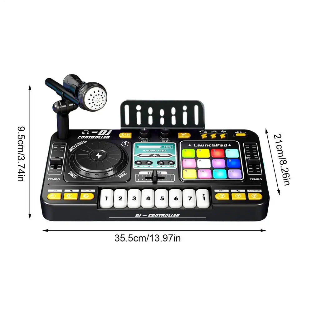 Kids Simulation DJ Mixer Controller Toys, Multi-function Music Effects Electronic Learning Game toys, Birthday Gift For Children