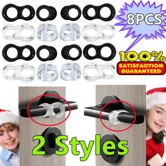New 8-1PC Handles Door Stopper Punch-free Door Stops Transparent Round Protection Door Knob Bumper Walls Furniture Protector Pad