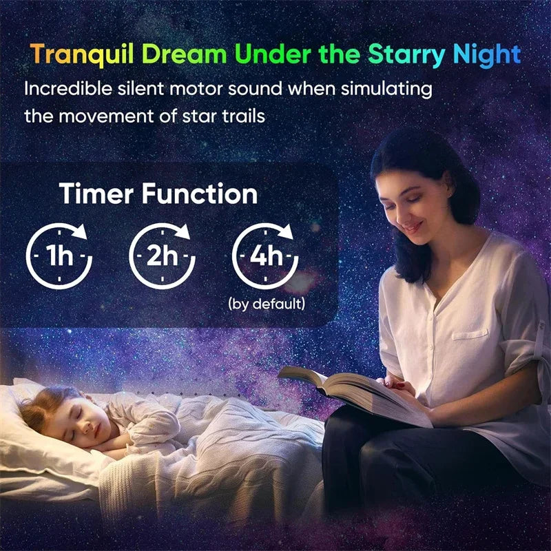 LED Space Galaxy Galaxy Projector, 13 in 1 Star Projector Galaxy Light, Ceiling Night Light Milky Way Mood Lighting with Timer