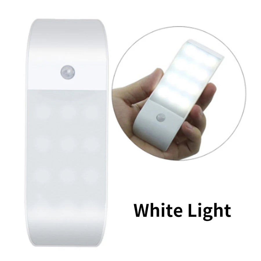 Rechargeable Night Light with Motion Sensor Led Lamp for Corridor Bathroom Closet Kitchen Under Cabinet 12LED High Brightness