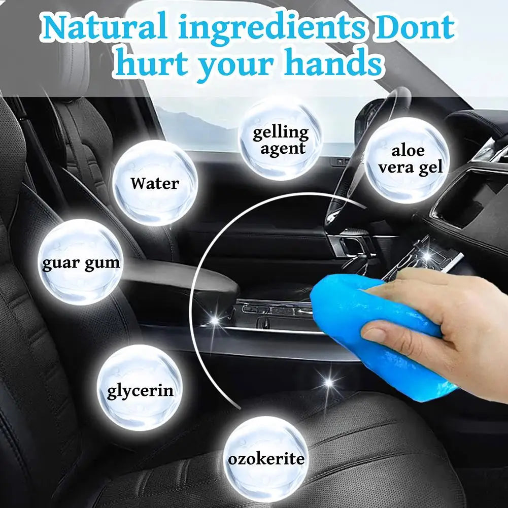 Car Cleaning Gel Air Vent Magic Dust Cleaner Gel Office Gap Wash Mud Removal Rubber Auto Interior Cleaning