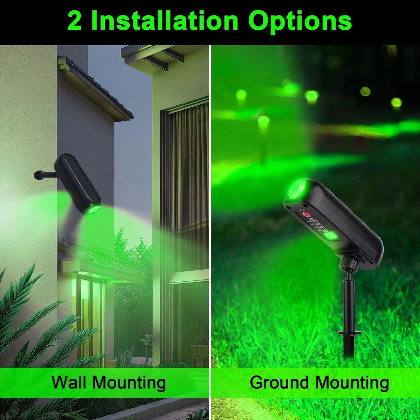 Solar LED Light Outdoor Solar Wall Light IP65 Green Garden Light Solar Spotlights Solar Uplights for Trees Pathway Yard