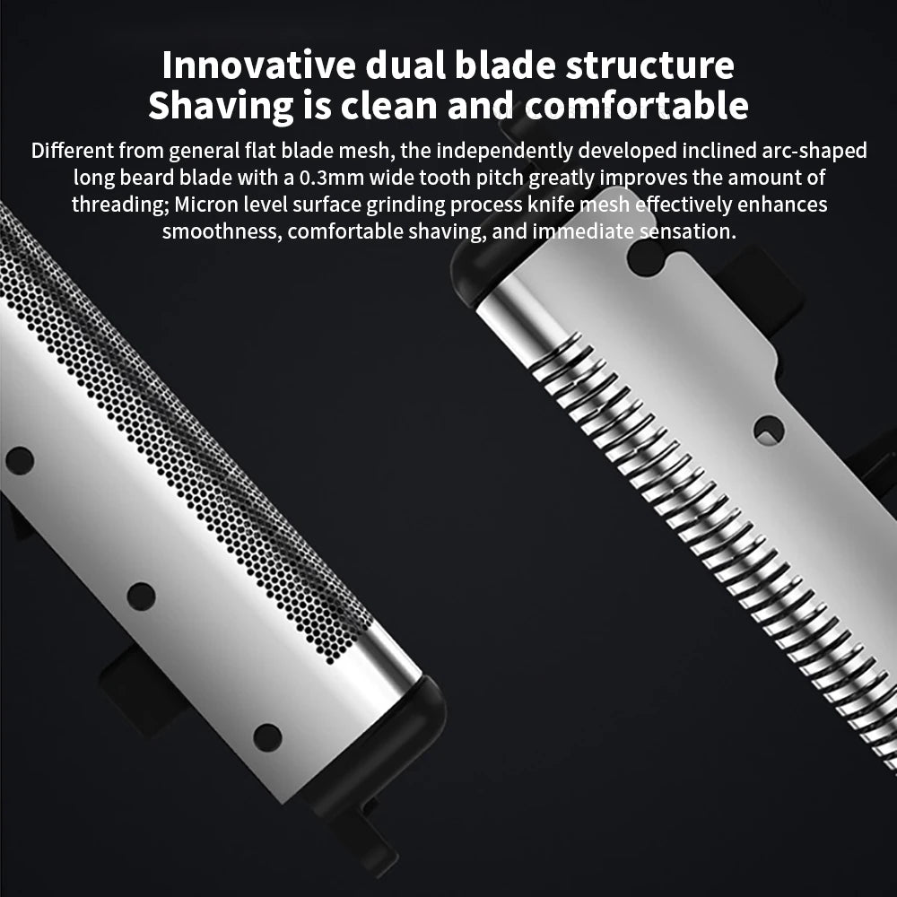 Xiaomi Mijia Electric Shaver Dual Cutter Blade Reciprocating High-Speed Motor Magnetic Suction IPX7 Waterproof Portable Razor