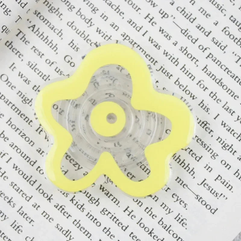 Cute Floral Phone Grip Tok Flower Cellphone Stand Holder for iPhone 15 14 Mobile Bracket Foldable Expanding Kickstand