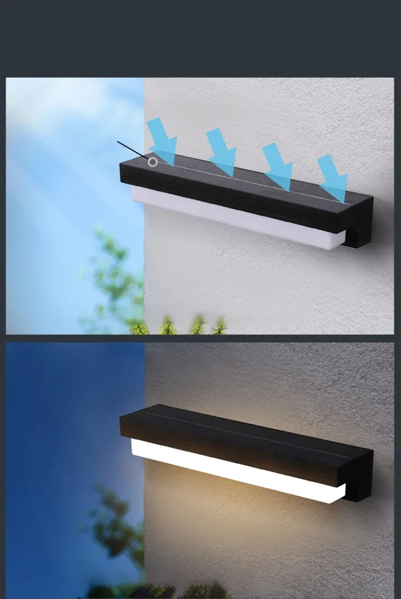LED Outdoor Solar Wall Lights Waterproof Solar  Light Balcony Villa Doorway Courtyard Walled Lighting Fence Decor Solar Lamp