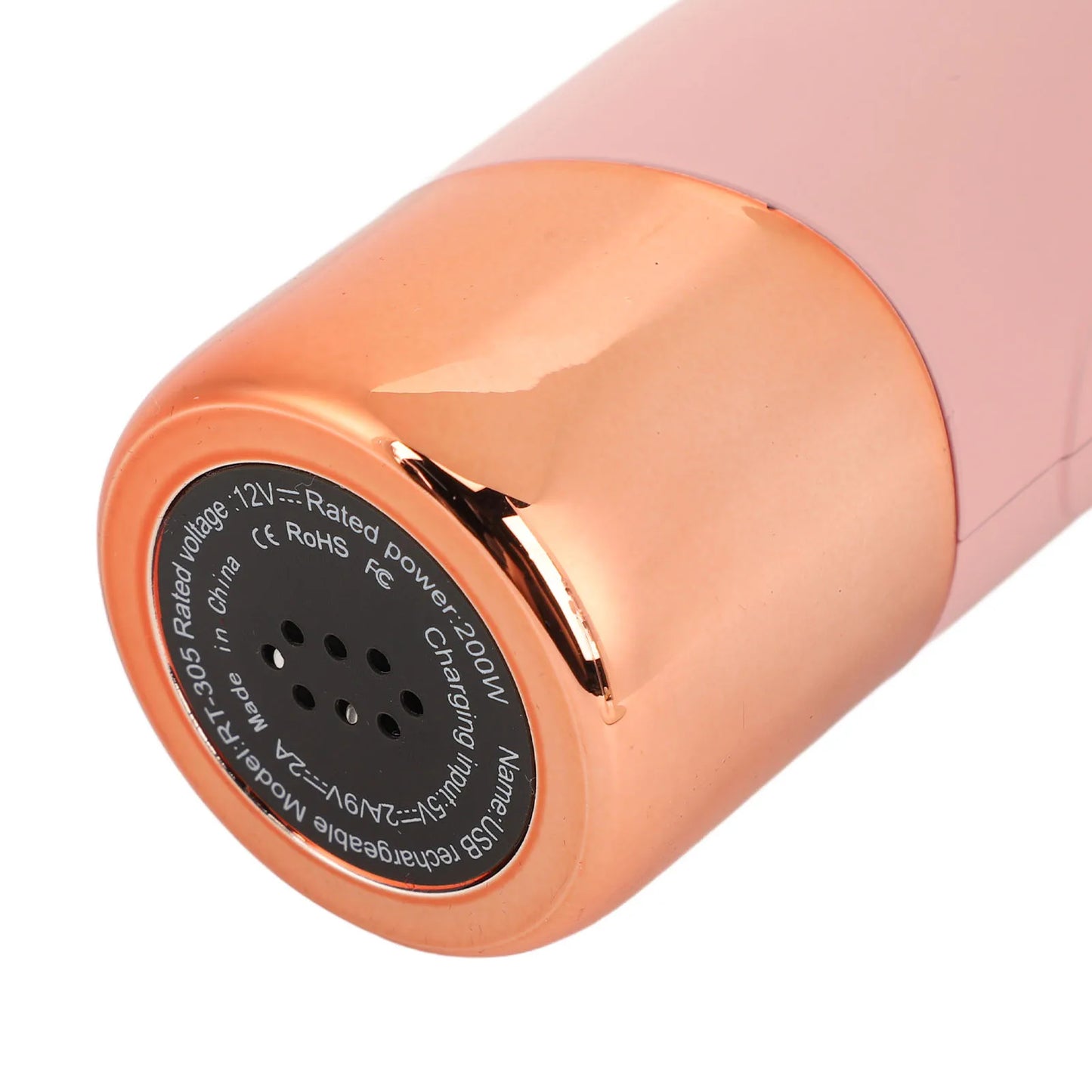 Portable Hair Dryer USB Charging Ergonomic Grip Hot and Cold Air Hair Dryer 200W Fast Drying Lightweight with Nozzle for Travel