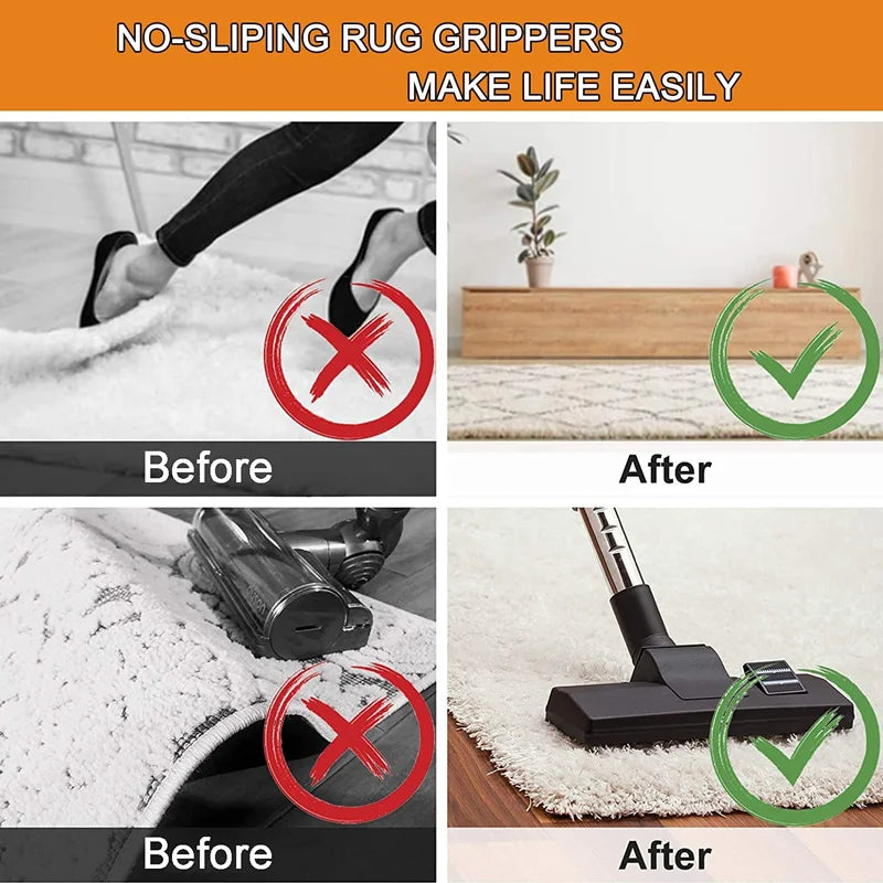 1-5set  Triangle Non Slip Rug Grippers Reusable Anti Slip Carpet Pads Rug Corner Gripper For Tile Floors Carpets Corners Mat