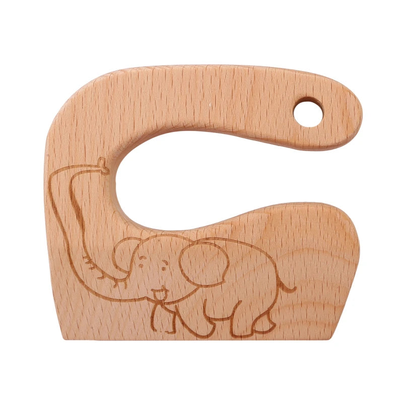 Wooden Montessori Knife Kids Cooking Toys Educational Safe Knives Cut Fruit Basic Toys & Life Skills Kitchen Tools For Toddlers