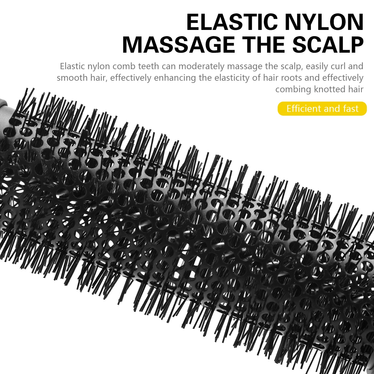 Extra Long Hair Rolling Brush 35cm - Professional Styling Tool for Blowout, Volumizing Hair Roller, Heat Resistant Salon Use